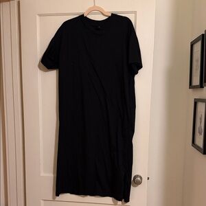Classic Black T-Shirt Dress - Women